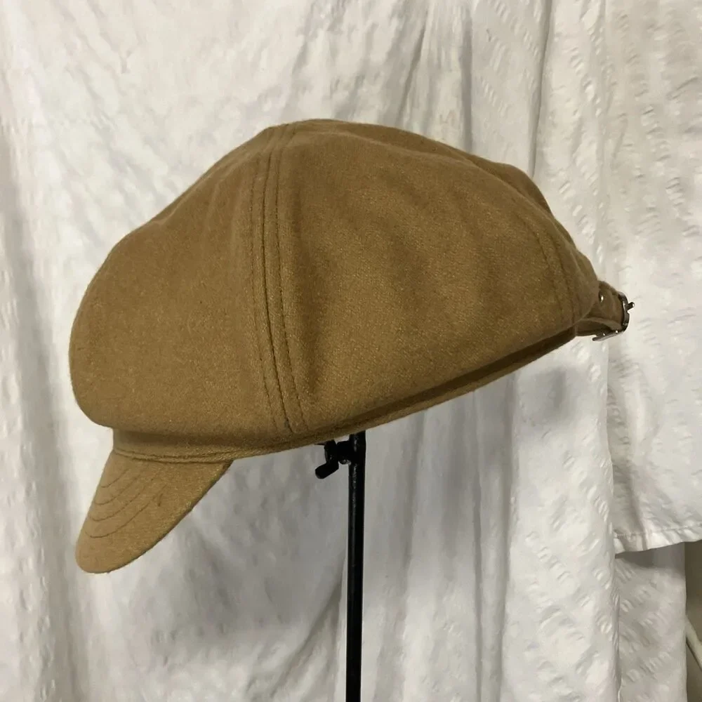 Betmar New York Beige Newsboy Cabbie Hat Women Adjustable Adult Polyester - Picture 3 of 11